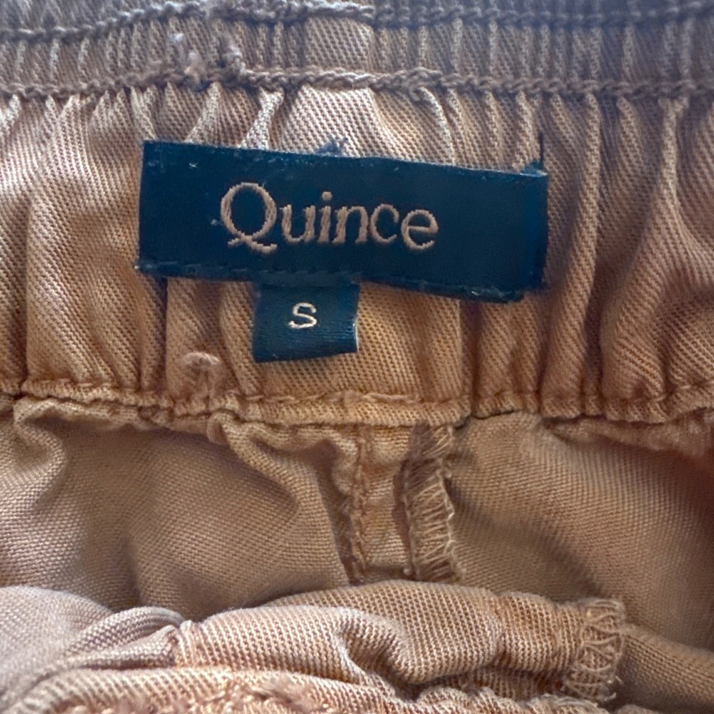 Quince Shorts Womens Small Rust Brown 100% Lyocell Drawstring Utility Casual - Picture 3 of 6